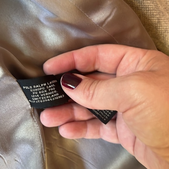 Ralph Lauren wool cashmere button front knit jacket grey with silver shimmer - Picture 3 of 6